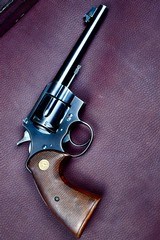 COLT OFFICERS MODEL HEAVY BARREL WITH EARLY PROTOTYPE KINGS CONVERSION -- SIGHT, HAMMER AND TRIGGER -- 1ST YEAR PYTHON GRIPS