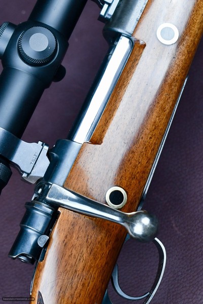BRNO VZ24 MAUSER 98
458 WIN MAG
BEAUTIFUL STOPPING RIFLE
STRAIGHT BOLT HANDLE
ISLAND SIGHT
BEADED CHEEKPIECE
SILVERS PAD