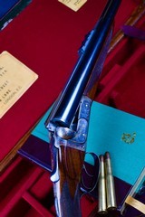 LAWN & ALDER BY CHARLES OSBOURNE 450-400 3 1/4 DOUBLE RIFLE -- BEAUTIFUL ORIGINAL FINISHES -- CASED