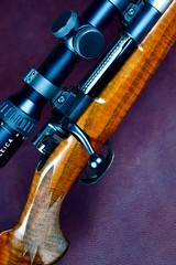 MIKE PALAZZO CUSTOM 300 WSM -- COMMERCIAL FN MAUSER ACTION -- GORGEOUS ENGRAVED RIFLE WITH LEICA ER5 SCOPE -- AS NEW - 1 of 17