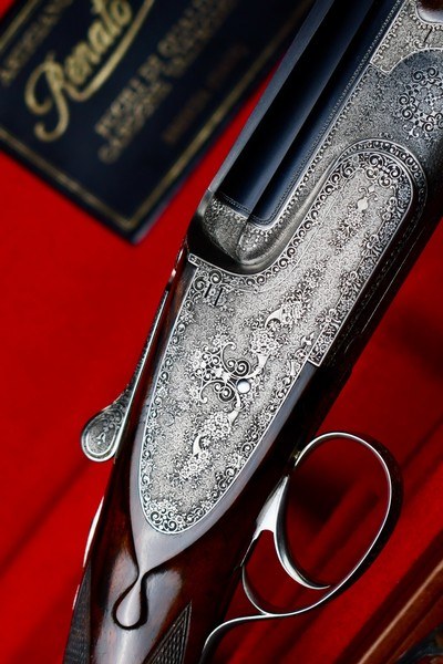 INCREDIBLE RENATO TELO PEGASUS 20GA SIDELOCK OVER/UNDER -- ONE OF A KIND -- MARIO TERZI ENGRAVED -- 29 1/2