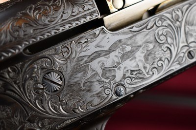 INCREDIBLE REMINGTON MODEL 11 20GA F GRADE 2 BARREL SET UNFIRED -- ABERCROMBIE AND FITCH - CASED WITH TRAVEL COVER - Image 1 of 20