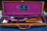 AUGUSTE FRANCOTTE 22 WRF PRE-WAR SIDEPLATE 45E DOUBLE RIFLE -- ABERCROMBIE & FITCH ORDERED AND CASED WITH CANVAS OUTER COVER --- 1 OF 