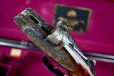 AUGUSTE FRANCOTTE 22 WRF PRE-WAR SIDEPLATE 45E DOUBLE RIFLE -- ABERCROMBIE & FITCH ORDERED AND CASED WITH CANVAS OUTER COVER --- 1 OF 