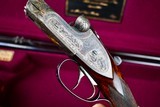 AUGUSTE FRANCOTTE 22 WRF PRE-WAR SIDEPLATE 45E DOUBLE RIFLE -- ABERCROMBIE & FITCH ORDERED AND CASED WITH CANVAS OUTER COVER --- 1 OF 