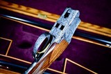 INCREDIBLE 1965 BROWNING SUPERPOSED DIANA GRADE 20GA 2 BARREL SET -- JOSE BAERTEN ENGRAVED -- MARVIN HUEY CASED - Image 10 of 19