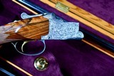 INCREDIBLE 1965 BROWNING SUPERPOSED DIANA GRADE 20GA 2 BARREL SET -- JOSE BAERTEN ENGRAVED -- MARVIN HUEY CASED - Image 6 of 19