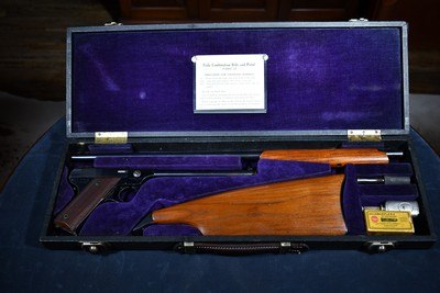 INCREDIBLE FIALA GUN AND EQUIPMENT COMPANYMODEL 1920 .22 SINGLE SHOT PISTOL / RIFLE 3 BARREL SET WITH FACTORY SUPPLIED CASE AND ACCESSORIES - Image 1 of 18