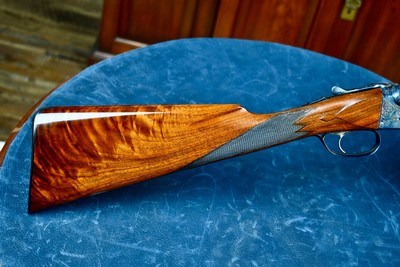 BEAUTIFUL PARKER BROTHERS DHE 28GA FACTORY SKEET GUN -- 00 FRAME--STRAIGHT GRIP -- SKELETAL BUTT -- 26