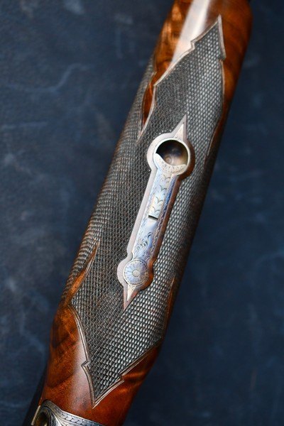 BEAUTIFUL PARKER BROTHERS DHE 28GA FACTORY SKEET GUN -- 00 FRAME--STRAIGHT GRIP -- SKELETAL BUTT -- 26