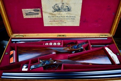 GORGEOUS 1931 BOSS & Co 12GA PAIR -- 28