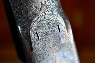 BEAUTIFUL RARE AHE 20/28 GA. 2 BARREL SET -- ACME STEEL , PISTOL GRIP,DOUBLE TRIGGERS ,EJECTORS AND CASED - Image 11 of 18