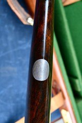 BEAUTIFUL RARE AHE 20/28 GA. 2 BARREL SET -- ACME STEEL , PISTOL GRIP,DOUBLE TRIGGERS ,EJECTORS AND CASED - Image 9 of 18