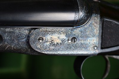 BEAUTIFUL RARE AHE 20/28 GA. 2 BARREL SET -- ACME STEEL , PISTOL GRIP,DOUBLE TRIGGERS ,EJECTORS AND CASED - Image 10 of 18