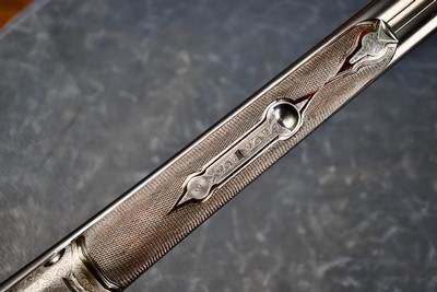 BEAUTIFUL RARE AHE 20/28 GA. 2 BARREL SET -- ACME STEEL , PISTOL GRIP,DOUBLE TRIGGERS ,EJECTORS AND CASED - Image 16 of 18