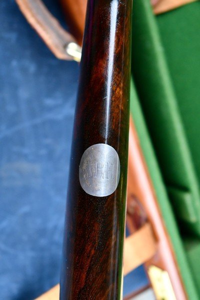 BEAUTIFUL RARE AHE 20/28 GA. 2 BARREL SET -- ACME STEEL , PISTOL GRIP,DOUBLE TRIGGERS ,EJECTORS AND CASED - Image 9 of 18