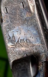 BEAUTIFUL RARE AHE 20/28 GA. 2 BARREL SET -- ACME STEEL , PISTOL GRIP,DOUBLE TRIGGERS ,EJECTORS AND CASED - Image 4 of 18
