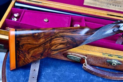 BEAUTIFUL BOSS & Co 12GAASSISTED OPENING GAME GUN -- FACTORY SINGLE TRIGGER WITH 2 SETS OF BARRELS -- #2 OF A PAIR - Image 5 of 13