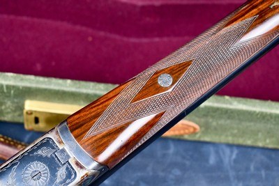 BEAUTIFUL WEBLEY SCOTT 700 20GA -- STRAIGHT HAND STOCK -- CHECKERED BUTT -- CASED - Image 11 of 20