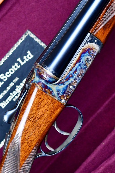 BEAUTIFUL WEBLEY SCOTT 700 20GA -- STRAIGHT HAND STOCK -- CHECKERED BUTT -- CASED - Image 1 of 20