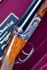 BEAUTIFUL WEBLEY SCOTT 700 20GA -- STRAIGHT HAND STOCK -- CHECKERED BUTT -- CASED - Image 1 of 20
