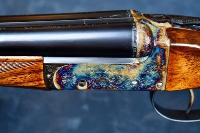 BEAUTIFUL WEBLEY SCOTT 728 28GA -- STRAIGHT HAND STOCK -- SPLINTER FOREND -- DOUBLE TRIGGERS -- HIGH CONDITION - Image 4 of 15