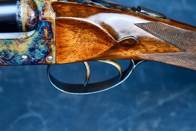 BEAUTIFUL WEBLEY SCOTT 728 28GA -- STRAIGHT HAND STOCK -- SPLINTER FOREND -- DOUBLE TRIGGERS -- HIGH CONDITION - Image 5 of 15
