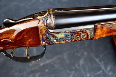 BEAUTIFUL WEBLEY SCOTT 728 28GA -- STRAIGHT HAND STOCK -- SPLINTER FOREND -- DOUBLE TRIGGERS -- HIGH CONDITION - Image 2 of 15