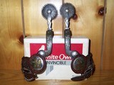 Nice Pair of Old Spurs & Straps with the "Whirling Log" Design - 1 of 5
