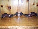 Nice Pair of Old Spurs & Straps with the "Whirling Log" Design - 3 of 5