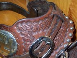 Nice Pair of Old Spurs & Straps with the "Whirling Log" Design - 5 of 5