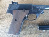 HIGH STANDARD SUPERMATIC TOURNAMENT MODEL 106 MILITARY PISTOL 22LR 98% NO BOX, HAMDEN MADE - 5 of 10