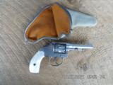 S&W 2ND MODEL LADYSMITH NICKEL 22 CAL. 7 SHOT REVOLVER 1906-1910 PEARL GRIPS/HOLSTER. - 1 of 12