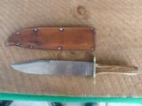 JOHN NOWILL & SONS LTD. LATE 1800'S STAG BOWIE KNIFE SHEFIELD ENGLAND. RARE! - 1 of 7