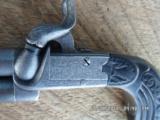 AUGUSTE-FRANCOTTE PERCUSSION DOUBLE BARREL 50 CAL. DERRINGER. GREAT SHAPE FOR AGE. - 6 of 12