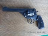 WEBLEY MARK VI .45
1917 WWI BRITISH SERVICE REVOLVER .CONVERTED FROM .455 TO 45ACP.EXCELLENT SHAPE. - 5 of 12