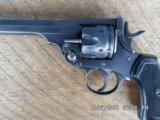 WEBLEY MARK VI .45
1917 WWI BRITISH SERVICE REVOLVER .CONVERTED FROM .455 TO 45ACP.EXCELLENT SHAPE. - 7 of 12
