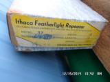 ITHACA 1968 MODEL 37 FEATHERLIGHT 12GA. PUMP SHOTGUN W / RAY-BAR SIGHT AND PERIOD BOX.95% PLUS OVERALL COND. - 12 of 12