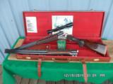 PETER MAHRHOLDT OVER/UNDER COMBO 2 BBL.MATCHING SET 30-06 / 12GA. CLAW MOUNT SCOPE ALL 98% COND. CASED! - 4 of 15