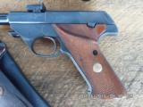 HI-STANDARD 1957 MODEL 102 SUPERMATIC CITATION 22 L.R PISTOL ,COMPENSATOR,EX.GRIPS AND HOLSTER,ALL FROM ORIG. OWNER AND 98% COND. - 5 of 14