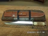 RANDALL D.PURDUE ENGRAVED RAYMOND THORP STAG BOWIE MODEL 12-13 RARE. - 1 of 12