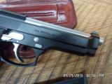 BERETTA MOD.92FS 9MM STAINLESS AND BLACK EDITION.,LOOKS UNFIRED,100% COND.NO BOX. - 6 of 9