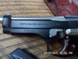 BERETTA MOD.92FS 9MM STAINLESS AND BLACK EDITION.,LOOKS UNFIRED,100% COND.NO BOX. - 3 of 9
