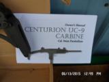CAI MODEL CENTURION UC-9 (UZI CLONE) 9 MM SEMI -AUTO FOLDING STOCK CARBINE ANIB.100% - 2 of 8