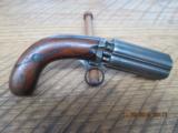 J.R.COOPER ENGLISH DOUBLE ACTION 38 CAP & BALL PEPPERBOX UNDERHAMMER REVOLVER POSSIBLE UNFIRED CONDITION. - 2 of 8