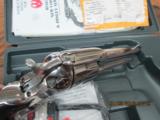 RUGER NEW VAQUERO (MFG.2009) HIGH GLOSS STAINLESS 45 COLT 5.5 INCH BBL. USED AS NEW IN ORIG.BOX WITH PAPERWORK. - 6 of 14