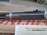 WINCHESTER 94 AE DUCKS UNLIMITED COMMEMORATIVE 30-30 WIN.CARBINE (MFG. 1986) ALL NEW IN BOX WITH ALL PAPERWORK. - 6 of 14