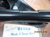 RUGER MK 1 STANDARD 22 L.R. SEMI-AUTO PISTOL (1976 MADE IN 200TH YEAR OF AMERICAN LIBERTY) 99.5% AS NEW W / 3 MAGS AND ORIG.MANUEL. - 8 of 9