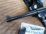 RUGER MK 1 STANDARD 22 L.R. SEMI-AUTO PISTOL (1976 MADE IN 200TH YEAR OF AMERICAN LIBERTY) 99.5% AS NEW W / 3 MAGS AND ORIG.MANUEL. - 3 of 9