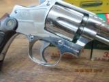 SMITH & WESSON 32 HAND EJECTOR THIRD MODEL (MFG.1940) 32 S&W LONG CAL. BEAUTIFUL RARE NICKEL FINISH.95% PLUS - 7 of 13